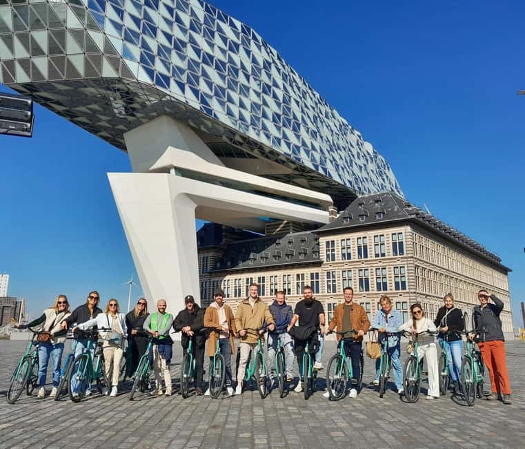Antwerp: The Coolest Guided Bike Tour - Riding toward the Cathedral of Our Lady