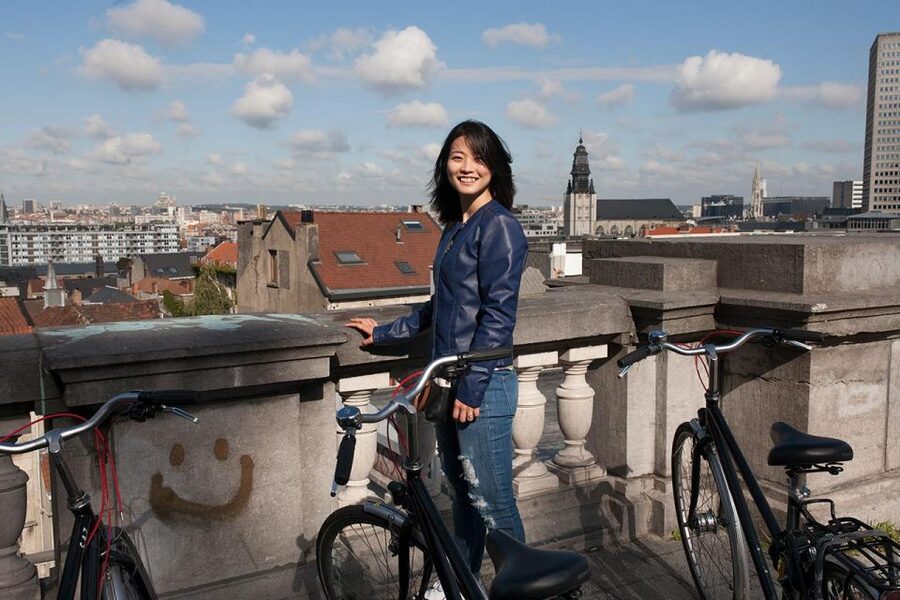 Brussels: Sightseeing Bike Tour - Seeing the Atomium from a distance