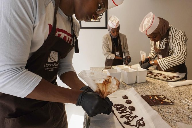 Chocolate Workshop and Self-Guided Museum Visit at Choco-Story in Brussels - Tablets, lollipops, and mendiants on your worktable