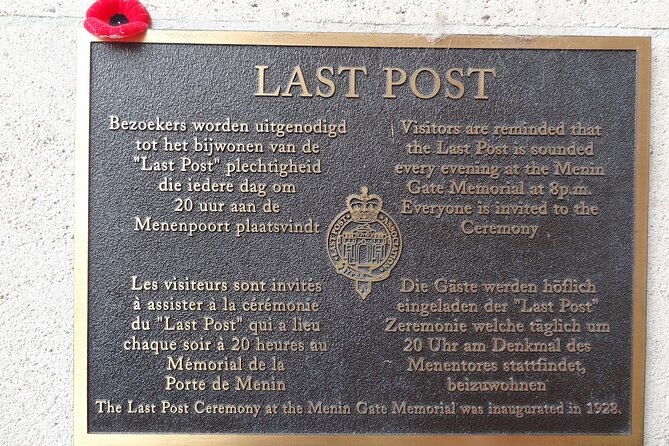 Flanders World War I Battlefields Private Tour from Brussels - Essex Farm, John McCrae, and the poem