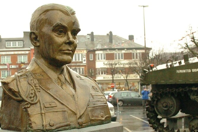 From Brussels: Patton's Battle of the Bulge Day Trip (LUX+BE) - Bastogne’s main square and MacAuliffe’s soldiers