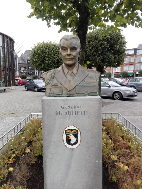 From Brussels: The Battle of the Bulge Remembrance Tour - McAuliffe Square and the Sherman tank