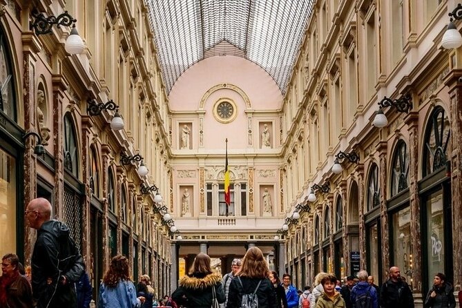 Historical Walking Tour: The Story of Brussels - by Legends - Galeries Royales Saint-Hubert offers a polished pause