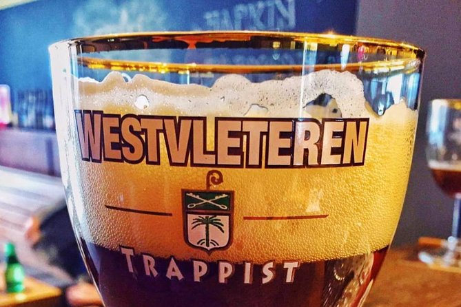 Marc's Brussels Beer Tasting Tour - Royal Theatre Toone and beer beside puppets